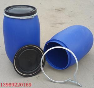 山东200公斤包箍塑料桶200L法兰塑料桶价格