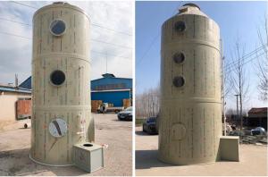 酸碱双性洗涤塔 pp化学除臭喷淋塔 除臭装置