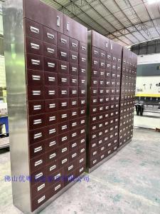 佛山中药百子柜中药斗木制药柜厂家安装交付实拍
