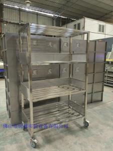 顺德冷库不锈钢架推拉式货架不锈钢手推货架定做双面移动式物料架