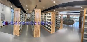 佛山钢制图书馆书架密集书架图书馆家具钢木书架生产厂家