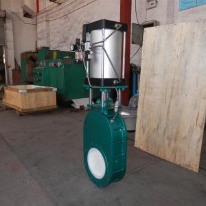 徽高 对夹式耐磨气动双闸板出料阀 WZ674HC DN50